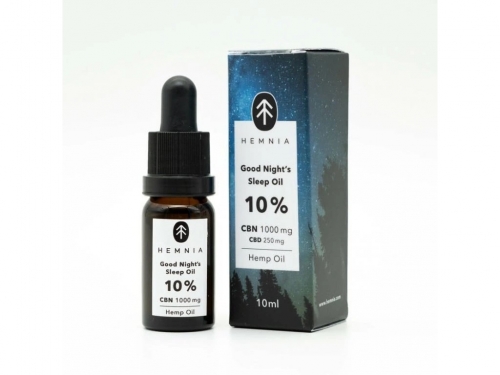 Hemnia Good Night's Sleep Hemp oil 10%, 1000 mg CBN 250 mg CBD, 10 ml
