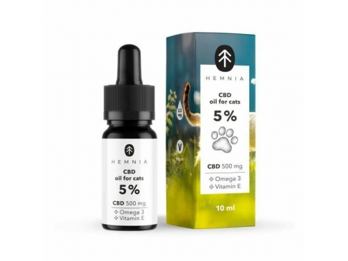 Hemnia CBD oil for cats 5%, 500 mg, 10 ml