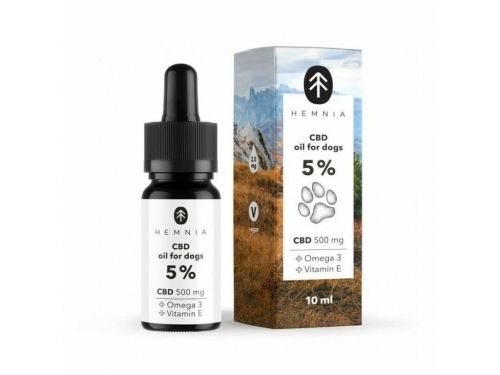 Hemnia CBD oil for dogs 5%, 500 mg, 10 ml